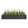 Raised Garden Bed Outdoor, 6×3×1ft , Metal Raised Rectangle Planter Beds for Plants, Vegetables, and Flowers - Black