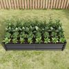 Raised Garden Bed Outdoor, 6×3×1ft , Metal Raised Rectangle Planter Beds for Plants, Vegetables, and Flowers - Black