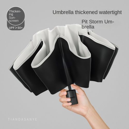 Full-automatic Exlarge Umbrella Business Simple Umbrella Folding Umbrella Advanced Sunshade and Rain Dual-purpose Sunscreen Sun Umbrella